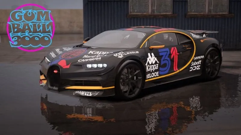 Bugatti Chiron Sport Gumball 3000 livery