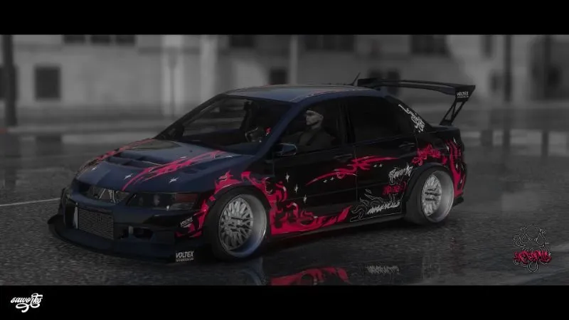 saworks ''Octopus' Mitsubishi Lancer Evolution IX Liveries [Livery | Template]