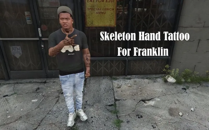 Skeleton Hand Tattoo for franklin [Addon/Replace]