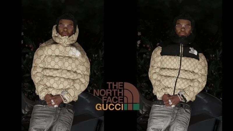 Puffer Jacket North Face Gucci For Franklin